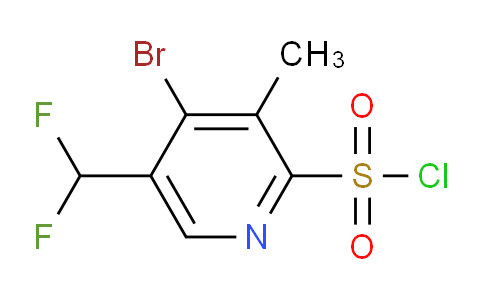 4-Bromo-5-(difluoromethyl)-3-methylpyridine-2-sulfonyl chloride