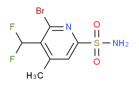 2-Bromo-3-(difluoromethyl)-4-methylpyridine-6-sulfonamide