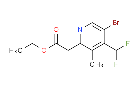 Ethyl 5-bromo-4-(difluoromethyl)-3-methylpyridine-2-acetate