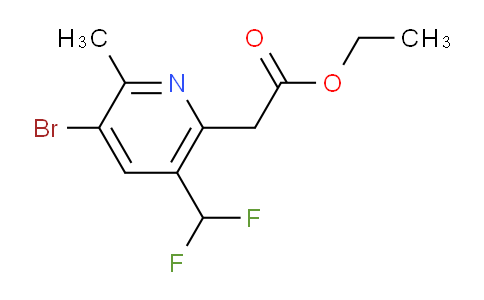 Ethyl 3-bromo-5-(difluoromethyl)-2-methylpyridine-6-acetate