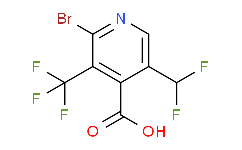 2-Bromo-5-(difluoromethyl)-3-(trifluoromethyl)pyridine-4-carboxylic acid