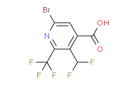 6-Bromo-3-(difluoromethyl)-2-(trifluoromethyl)pyridine-4-carboxylic acid