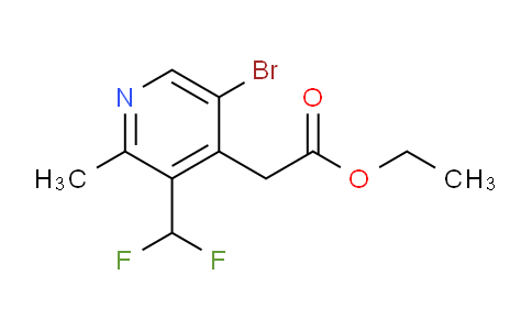 Ethyl 5-bromo-3-(difluoromethyl)-2-methylpyridine-4-acetate