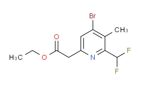 Ethyl 4-bromo-2-(difluoromethyl)-3-methylpyridine-6-acetate