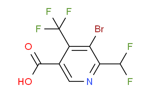 3-Bromo-2-(difluoromethyl)-4-(trifluoromethyl)pyridine-5-carboxylic acid