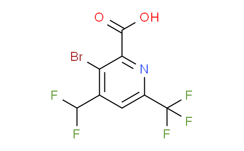 3-Bromo-4-(difluoromethyl)-6-(trifluoromethyl)pyridine-2-carboxylic acid