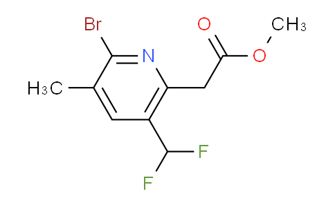 Methyl 2-bromo-5-(difluoromethyl)-3-methylpyridine-6-acetate