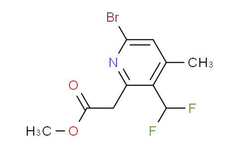 Methyl 6-bromo-3-(difluoromethyl)-4-methylpyridine-2-acetate