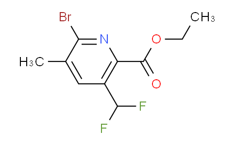 AM121439 | 1806916-76-6 | Ethyl 2-bromo-5-(difluoromethyl)-3-methylpyridine-6-carboxylate