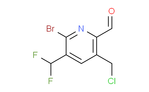 2-Bromo-5-(chloromethyl)-3-(difluoromethyl)pyridine-6-carboxaldehyde