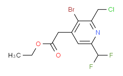 AM121510 | 1805391-93-8 | Ethyl 3-bromo-2-(chloromethyl)-6-(difluoromethyl)pyridine-4-acetate