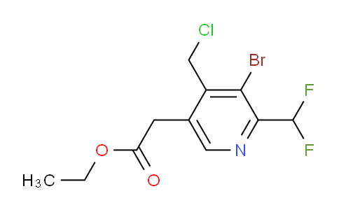 AM121512 | 1806975-96-1 | Ethyl 3-bromo-4-(chloromethyl)-2-(difluoromethyl)pyridine-5-acetate