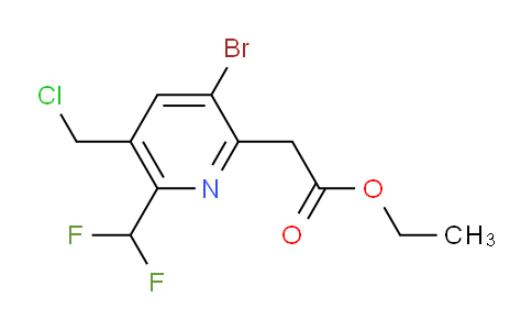 AM121519 | 1805357-01-0 | Ethyl 3-bromo-5-(chloromethyl)-6-(difluoromethyl)pyridine-2-acetate