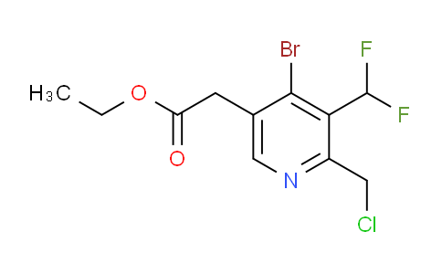 AM121520 | 1804492-89-4 | Ethyl 4-bromo-2-(chloromethyl)-3-(difluoromethyl)pyridine-5-acetate