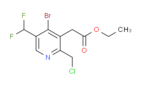 Ethyl 4-bromo-2-(chloromethyl)-5-(difluoromethyl)pyridine-3-acetate