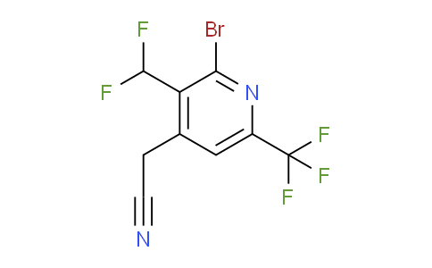 AM121537 | 1805044-47-6 | 2-Bromo-3-(difluoromethyl)-6-(trifluoromethyl)pyridine-4-acetonitrile