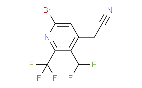 AM121547 | 1805357-23-6 | 6-Bromo-3-(difluoromethyl)-2-(trifluoromethyl)pyridine-4-acetonitrile