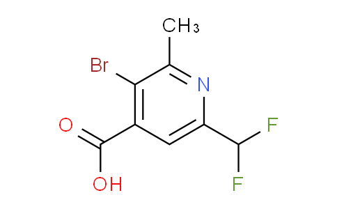 AM121556 | 1806865-90-6 | 3-Bromo-6-(difluoromethyl)-2-methylpyridine-4-carboxylic acid