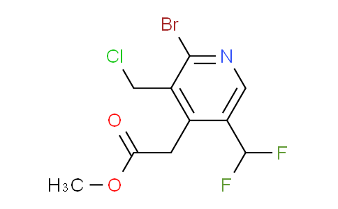 Methyl 2-bromo-3-(chloromethyl)-5-(difluoromethyl)pyridine-4-acetate
