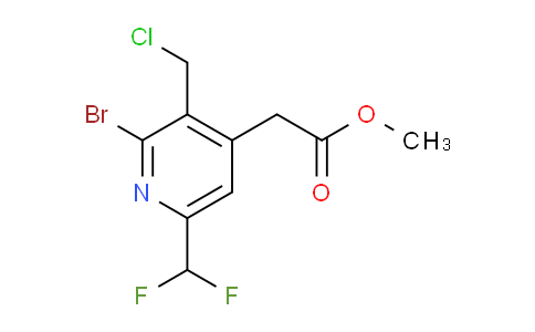Methyl 2-bromo-3-(chloromethyl)-6-(difluoromethyl)pyridine-4-acetate
