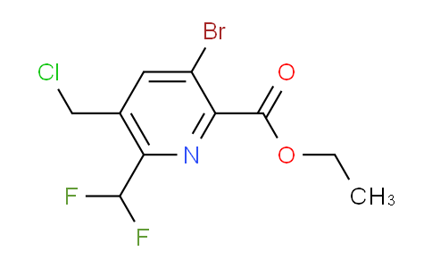 Ethyl 3-bromo-5-(chloromethyl)-6-(difluoromethyl)pyridine-2-carboxylate
