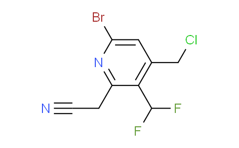 6-Bromo-4-(chloromethyl)-3-(difluoromethyl)pyridine-2-acetonitrile