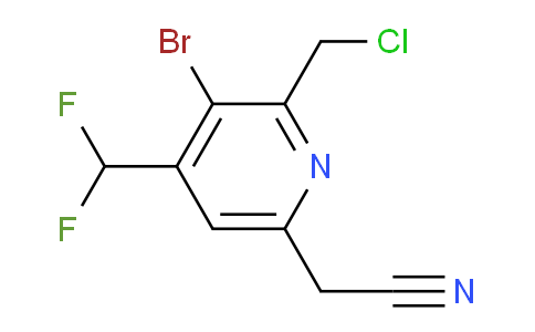 AM121667 | 1805044-00-1 | 3-Bromo-2-(chloromethyl)-4-(difluoromethyl)pyridine-6-acetonitrile