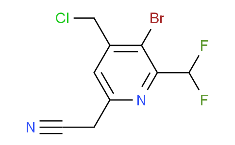 AM121678 | 1805389-45-0 | 3-Bromo-4-(chloromethyl)-2-(difluoromethyl)pyridine-6-acetonitrile