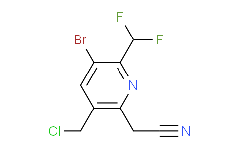 AM121685 | 1806869-94-2 | 3-Bromo-5-(chloromethyl)-2-(difluoromethyl)pyridine-6-acetonitrile