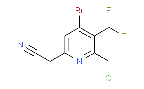 AM121689 | 1804667-49-9 | 4-Bromo-2-(chloromethyl)-3-(difluoromethyl)pyridine-6-acetonitrile