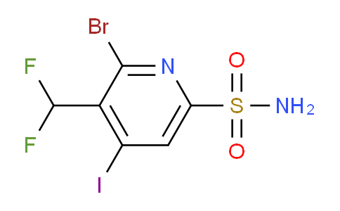 2-Bromo-3-(difluoromethyl)-4-iodopyridine-6-sulfonamide