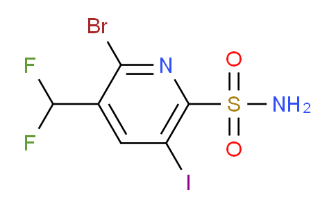 2-Bromo-3-(difluoromethyl)-5-iodopyridine-6-sulfonamide
