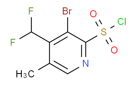 3-Bromo-4-(difluoromethyl)-5-methylpyridine-2-sulfonyl chloride