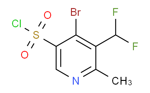 4-Bromo-3-(difluoromethyl)-2-methylpyridine-5-sulfonyl chloride