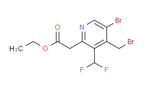 Ethyl 5-bromo-4-(bromomethyl)-3-(difluoromethyl)pyridine-2-acetate