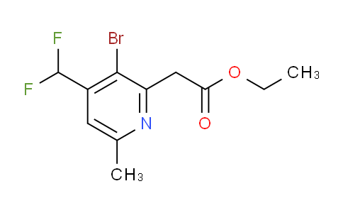 AM121903 | 1805169-95-2 | Ethyl 3-bromo-4-(difluoromethyl)-6-methylpyridine-2-acetate