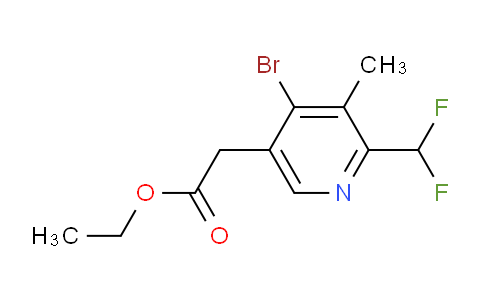 AM121910 | 1806918-24-0 | Ethyl 4-bromo-2-(difluoromethyl)-3-methylpyridine-5-acetate