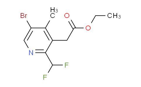 Ethyl 5-bromo-2-(difluoromethyl)-4-methylpyridine-3-acetate