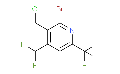2-Bromo-3-(chloromethyl)-4-(difluoromethyl)-6-(trifluoromethyl)pyridine