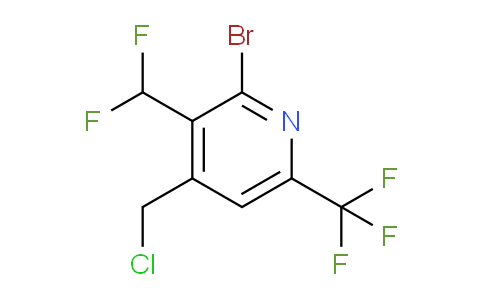 2-Bromo-4-(chloromethyl)-3-(difluoromethyl)-6-(trifluoromethyl)pyridine