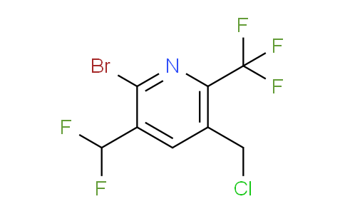 2-Bromo-5-(chloromethyl)-3-(difluoromethyl)-6-(trifluoromethyl)pyridine