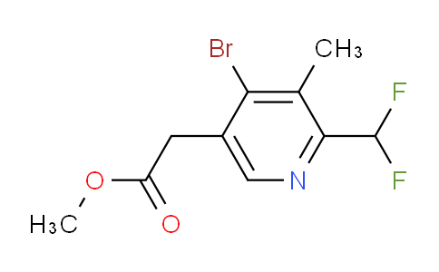 Methyl 4-bromo-2-(difluoromethyl)-3-methylpyridine-5-acetate