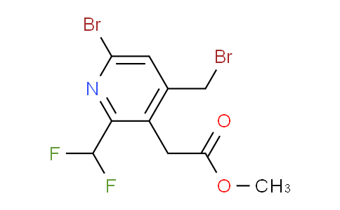 Methyl 6-bromo-4-(bromomethyl)-2-(difluoromethyl)pyridine-3-acetate