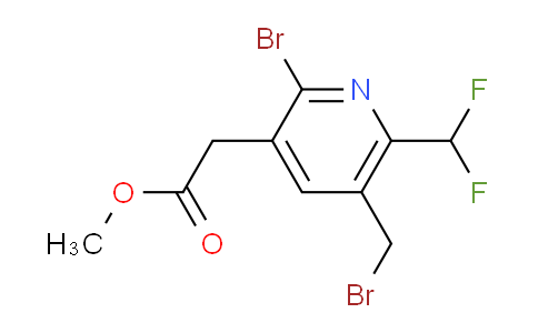 Methyl 2-bromo-5-(bromomethyl)-6-(difluoromethyl)pyridine-3-acetate