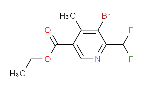 Ethyl 3-bromo-2-(difluoromethyl)-4-methylpyridine-5-carboxylate