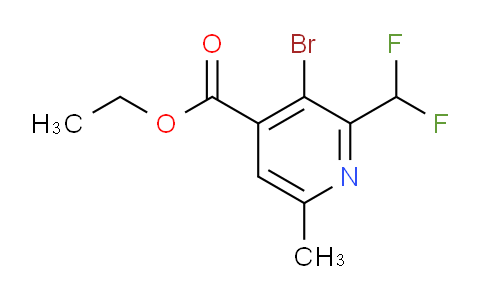 Ethyl 3-bromo-2-(difluoromethyl)-6-methylpyridine-4-carboxylate