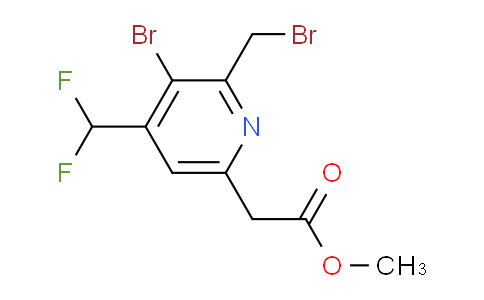 Methyl 3-bromo-2-(bromomethyl)-4-(difluoromethyl)pyridine-6-acetate