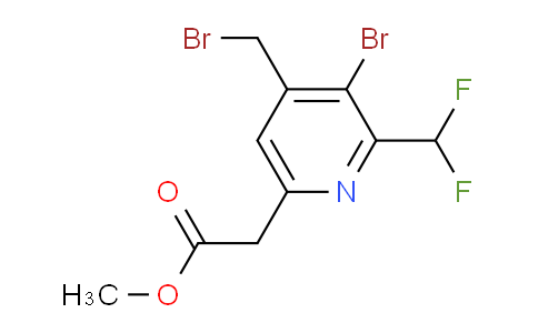 Methyl 3-bromo-4-(bromomethyl)-2-(difluoromethyl)pyridine-6-acetate