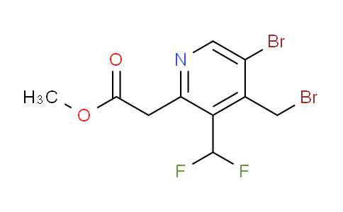 Methyl 5-bromo-4-(bromomethyl)-3-(difluoromethyl)pyridine-2-acetate