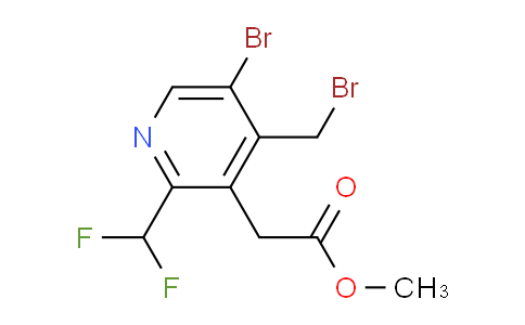 Methyl 5-bromo-4-(bromomethyl)-2-(difluoromethyl)pyridine-3-acetate